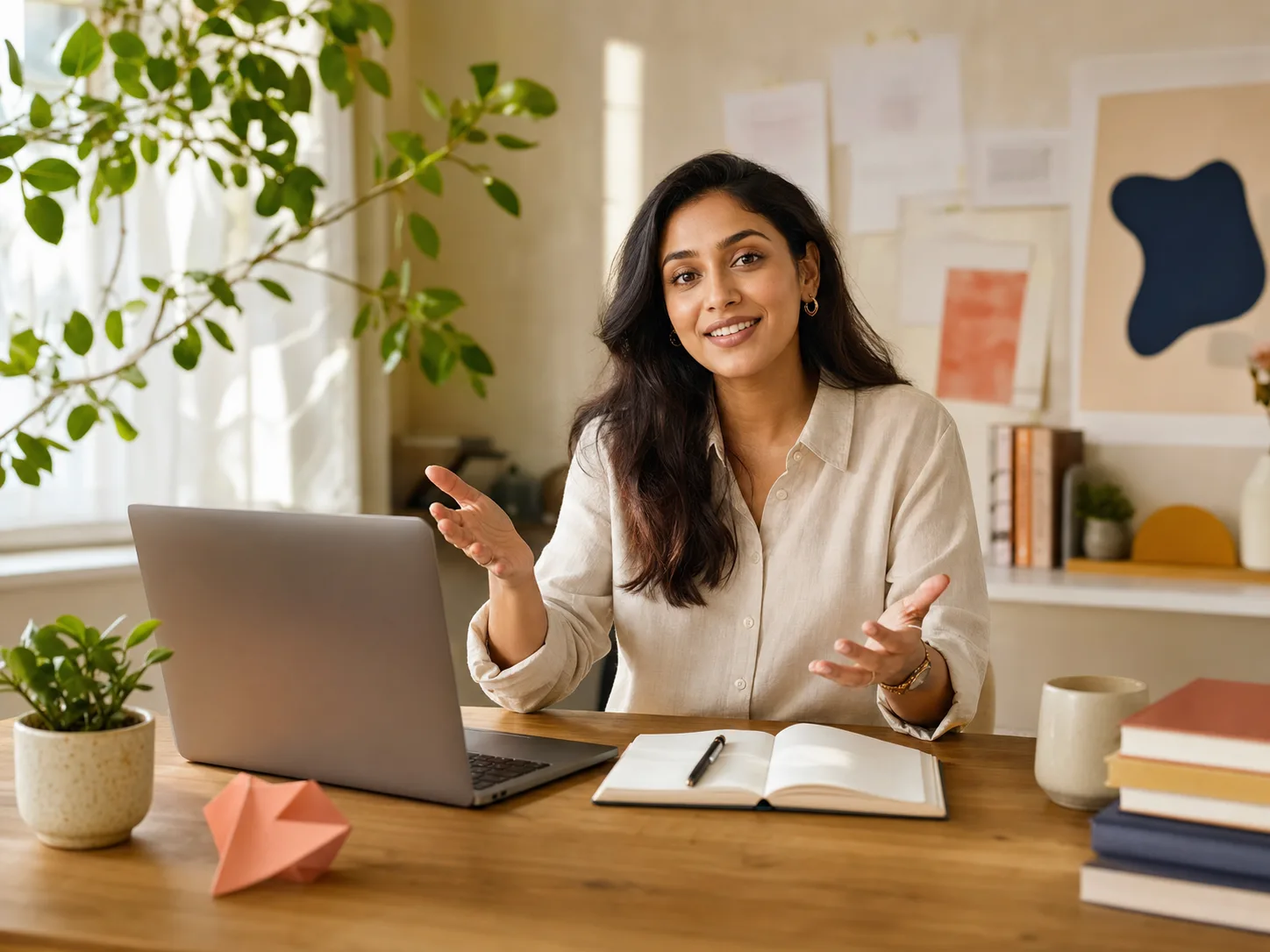 A facilitator teaching a Proof and Practice online class