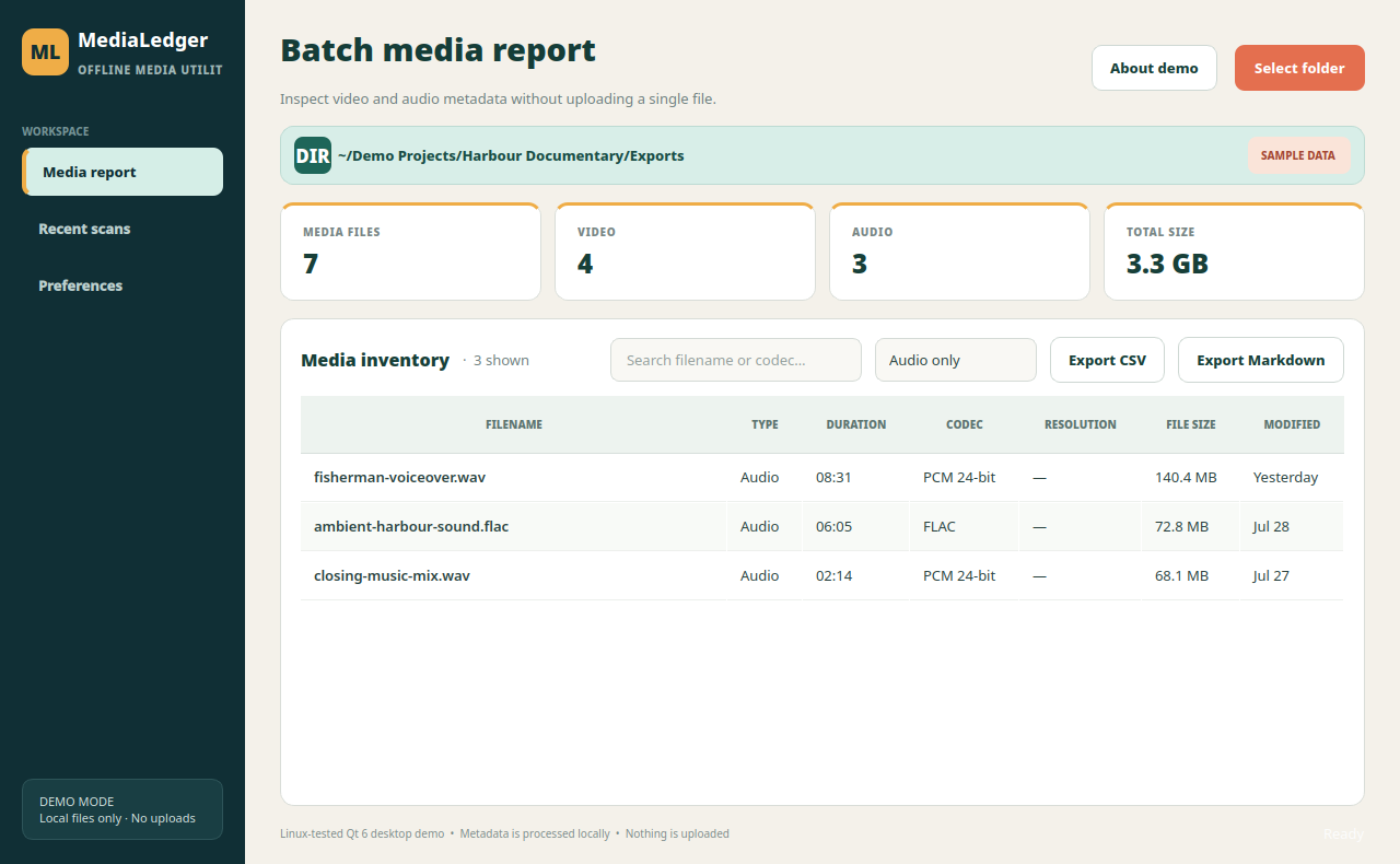 Type filtering in the MediaLedger desktop demo